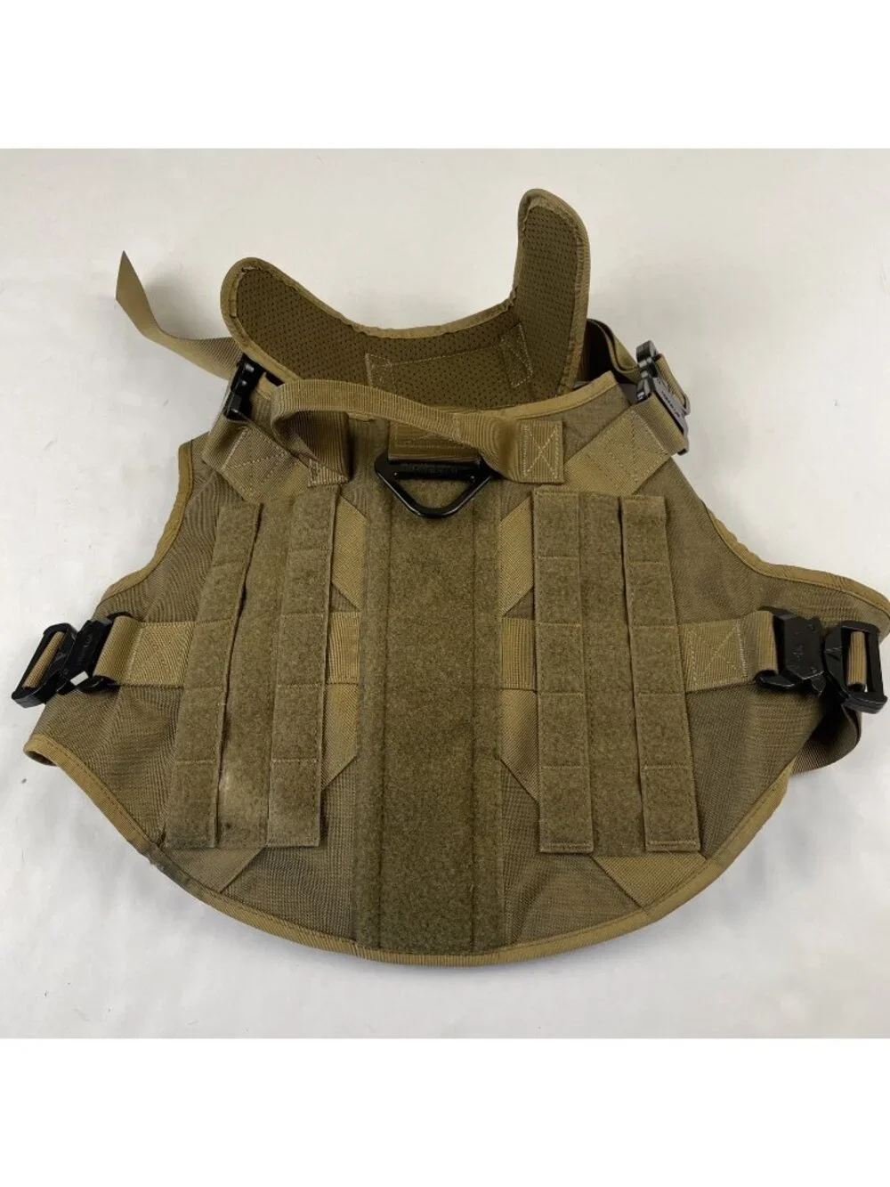 ICEFANG Tactical Dog Harness Coyote Brown MOLLE Vest Hook & Loop Handle K9